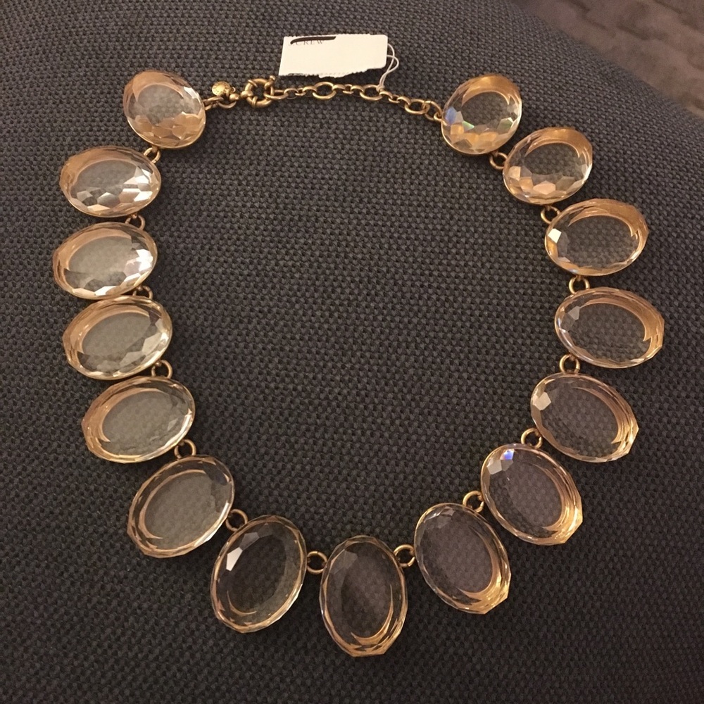 J Crew clear necklace NWT